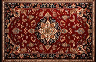 Oriental carpet with intricate patterns and colors