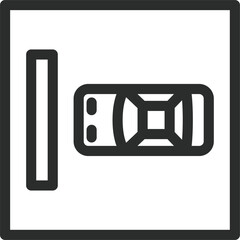 シンプルな標識の線画単品イラスト　垂直駐車