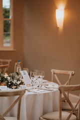 table setting at wedding