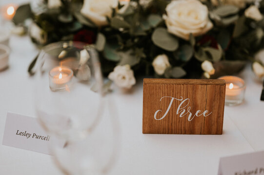 table setting at wedding