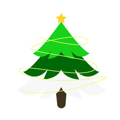 Christmas tree silhouette icon