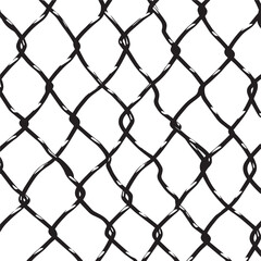 Fototapeta premium Wire Fence, Industrial Fence, Chain Fence, Vector Illustration, SVG