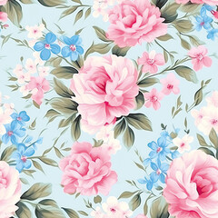 3D Flower Seamless Pattern