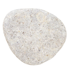 Top view of single gray pebble