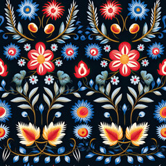 3D Flower Seamless Pattern