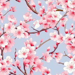 3D Flower Seamless Pattern