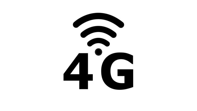  4G wireless WIFI icon .
