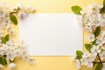 Naklejka na ściany i meble Spring holiday frame with copy space