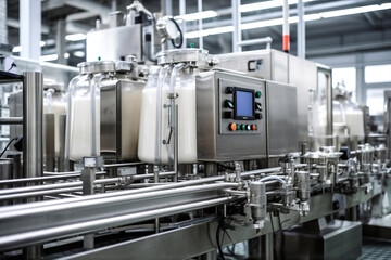 Automation bottle line manufacture drink factory production metal technology milk dairy industrial