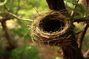 In the trees branches, a hidden treasure�??a birds nest