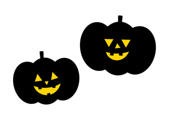 かぼちゃお化けのシルエット