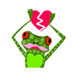 frog with heart