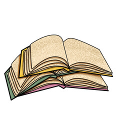 stack of old book