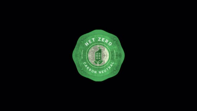Net zero and eco friendly symbol stamp and hand stamping impact isolated. 3D rendered concept.