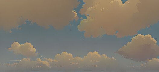Minimalism style . clouds in the sky .