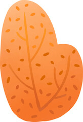 Colorful bushes and leaves in autumn