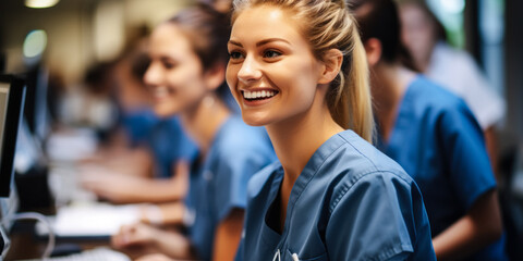 Aspiring Medics: Student Nurses Engrossed in College Education