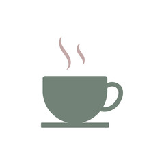 Hot coffee cup with steam