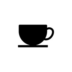 Coffee cup vector icon, tea cup symbol