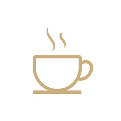 Hot coffee cup outline icon png