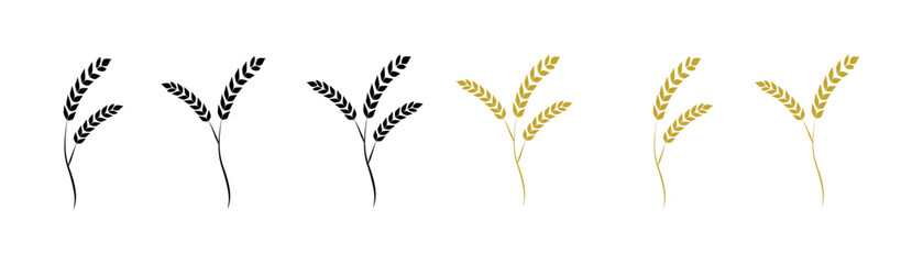 Wheat Ear vector icon. Wheat Ear logo. Grain icon. Agriculture symbol