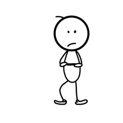 Obraz premium stickman stick figure sketch cartoon