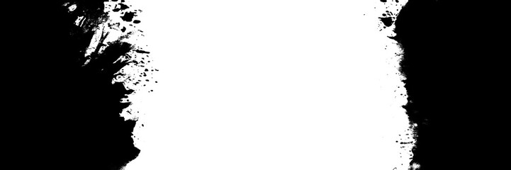 Gemalter schmutziger Pinsel Rahmen in schwarz