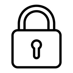 door lock outline icon