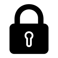 door lock glyph icon