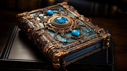 Antique jeweled book ,Generative AI