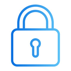 door lock gradient icon