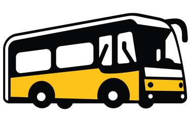 Cool modern flat design public transport. city bus,Take public transportation concept icon.