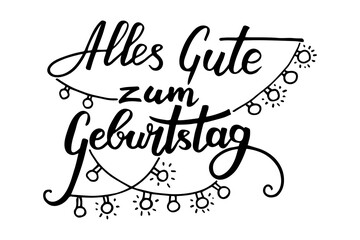 Anniversaru handwritten lettering in German vector