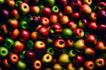 Fototapeta na wymiar red and green apples