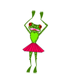 dancing frog in dress