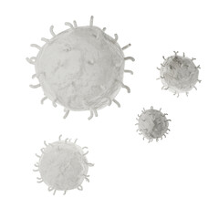 White blood cell 3d realistic icon analysis. Leukocytes medical illustration transparent