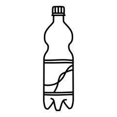 Beverages, soft drink doodle on white background
