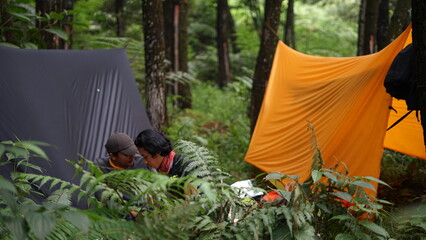 camping tent in the forest © tokyo jawa