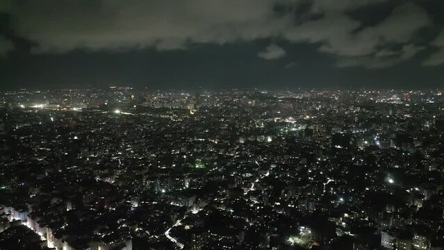 Aerial view of Dhaka cityscape, Dhaka, Bangladesh.