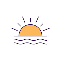Sun Vector Icon which can easily modify or edit

