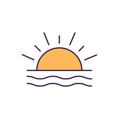 Sun Vector Icon which can easily modify or edit


