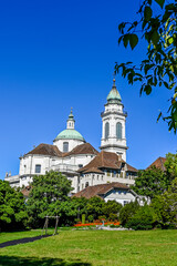 Solothurn, Kathedrale, Baseltor, Stadttor, Tor, St. Ursen-Kathedrale, Stadtmauer, Altstadt, Altstadthäuser, Stadt, Sommer, Schweiz