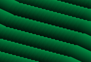 close up of green plastic pipes. Modern dark green abstract background. Minimal. Color gradient