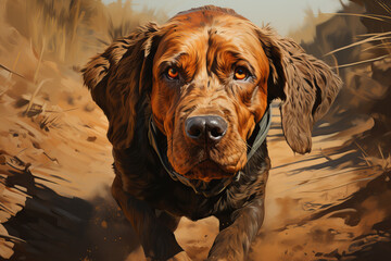 Bloodhound  generative Ai, - obrazy, fototapety, plakaty