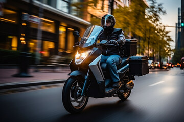 Fototapeta premium motorcycle on the street