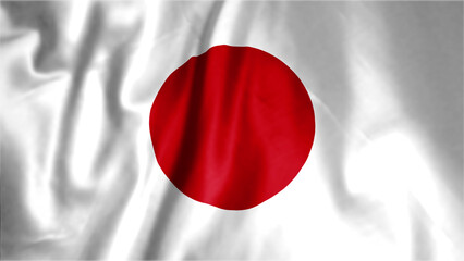 Flag of Japan, Fabric realistic flag, Japan Independent Day flag