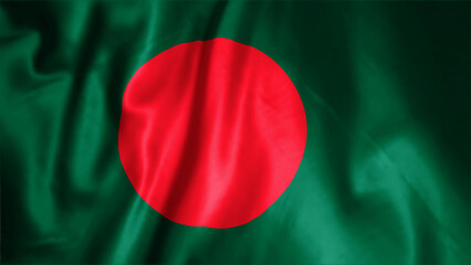 Flag of Bangladesh, Fabric realistic flag, Bangladesh Independent Day flag