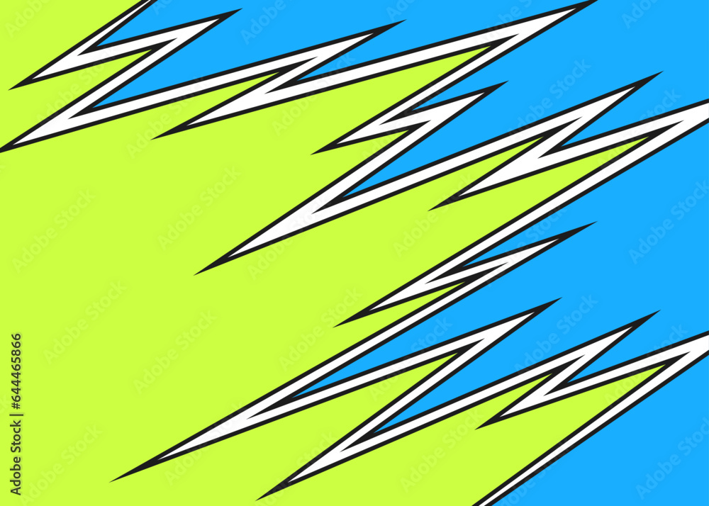 Poster two sided backgrounds separated with zigzag line pattern. colorful zigzag background