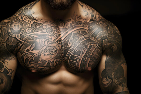 A man with tattoos on his chest and chest photo – Free Or Image on Unsplash