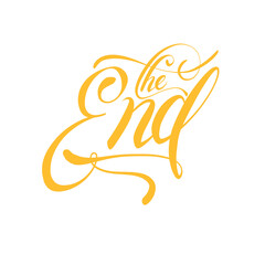 The end lettering